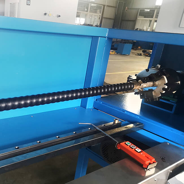 Hose Wrapped By Automatic Hose Spiral Protective Sleeves Wrapping Machine